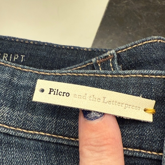 Pilcro Dark Blue Flare Jeans - Picture 8 of 11